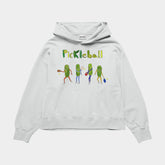 Pickle Ball Oversized White Hoodie